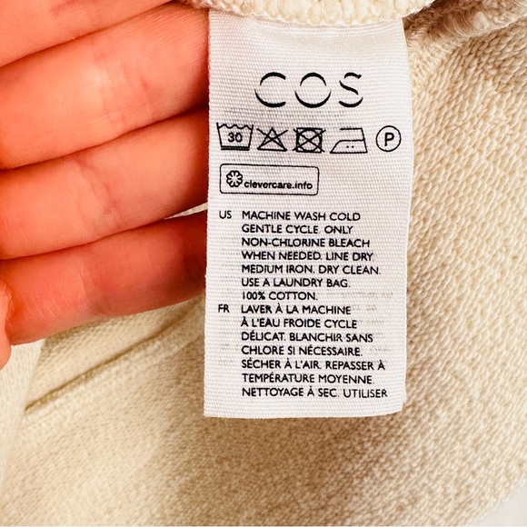 COS ECO-FRIENDLY COCOON COTTON SWEATSHIRT - Picture 4 of 6